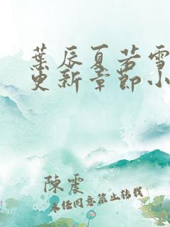 叶辰夏若雪最新更新章节小说免费阅读