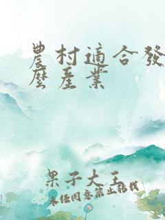 农村适合发展什么产业