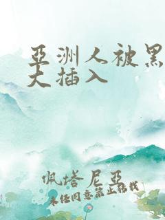 亚洲人被黑人巨大插入