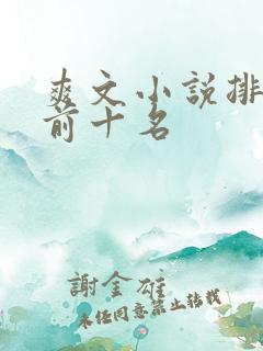 爽文小说排行榜前十名