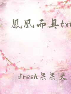 凤凰面具txt