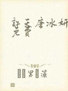 许天唐冰妍小说免费