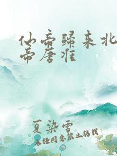 仙帝归来北斗仙帝唐准