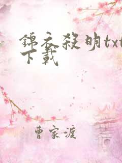 锦衣杀明txt下载
