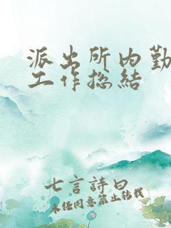 派出所内勤辅警工作总结