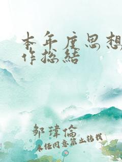 本年度思想与工作总结