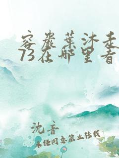 容岩叶沐走着做73在哪里看
