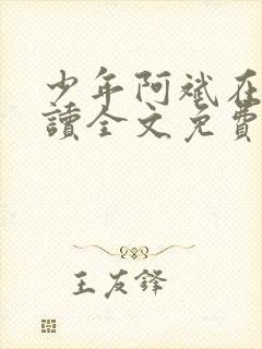 少年阿斌在线阅读全文免费