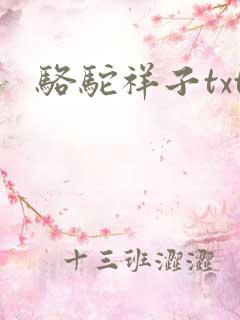骆驼祥子txt