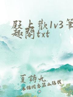 殿上欢1v3笔趣阁txt