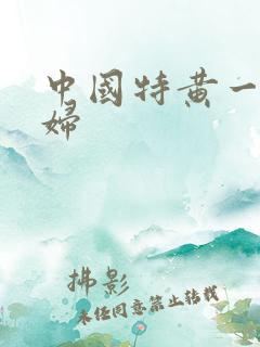 中国特黄一级少妇