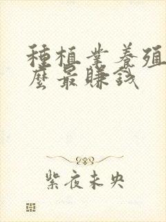 种植业养殖业什么最赚钱