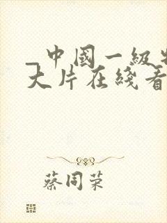 _中国一级特黄大片在线看