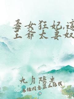 毒女狂妃,这个王爷太妻奴