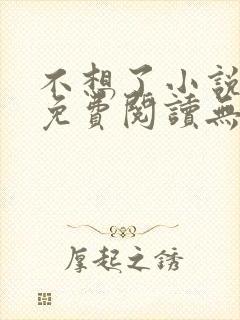 不想了小说全文免费阅读无弹窗