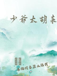 少爷太胡来
