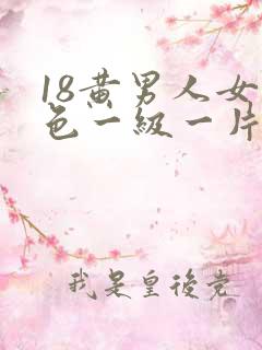 18黄男人女人色一级一片