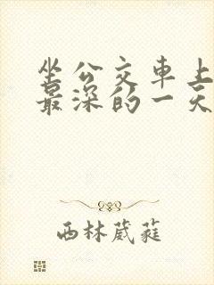 坐公交车上被的最深的一天