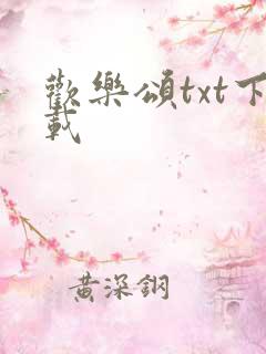 欢乐颂txt下载