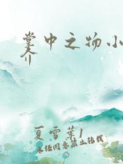 掌中之物小说简介