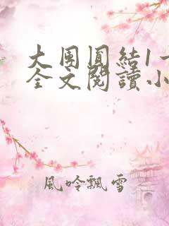 大团圆结1一6全文阅读小说