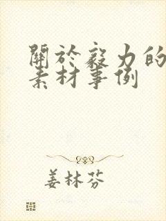 关于毅力的作文素材事例