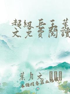 超级兵王叶谦全文免费阅读听书