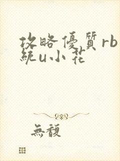 攻略优质rb系统u小花