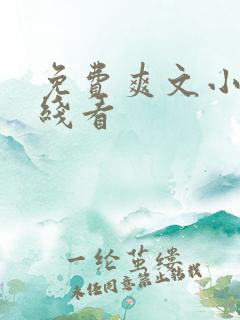 免费爽文小说在线看