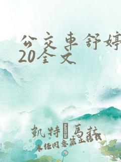 公交车舒婷1一20全文