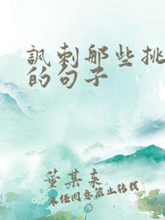 讽刺那些挑事人的句子