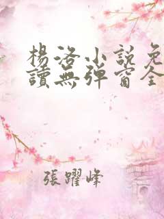 杨洛小说免费阅读无弹窗全文