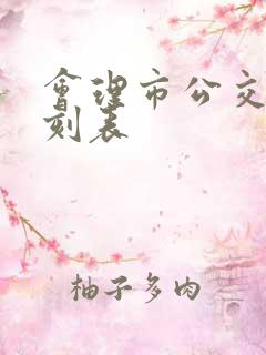 会理市公交车时刻表