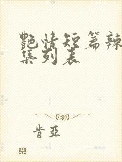 艳情短篇辣文合集列表