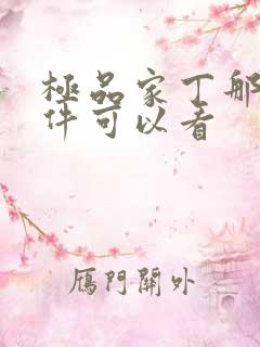 极品家丁那个软件可以看