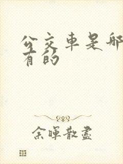 公交车是哪一年有的