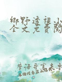 乡野透视小神医全文免费阅读
