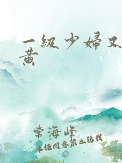 一级少妇又爽又黄
