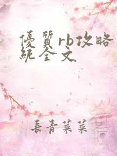 优质rb攻略系统全文