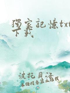 独家记忆txt下载