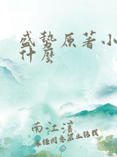 盛势原著小说叫什么