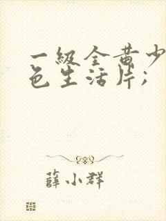 一级全黄少妇性色生活片;