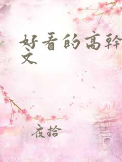 好看的高干言情文
