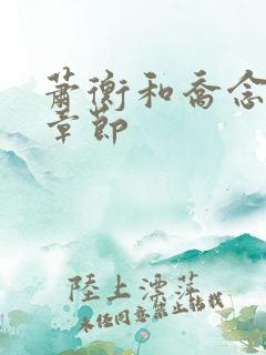 萧衡和乔念最新章节