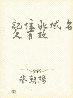 记住此域名记永久有效