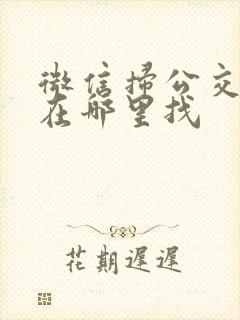微信扫公交车码在哪里找
