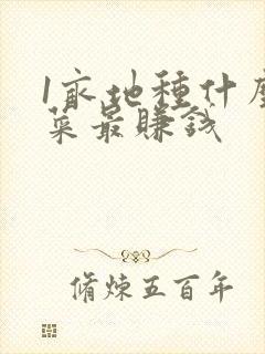 1亩地种什么蔬菜最赚钱