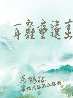 一整夜没有从你身体里退出来