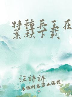 特种兵王在山村叶秋下载