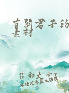 有关君子的作文素材